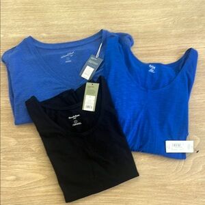 Blue and Black T-Shirt Trio